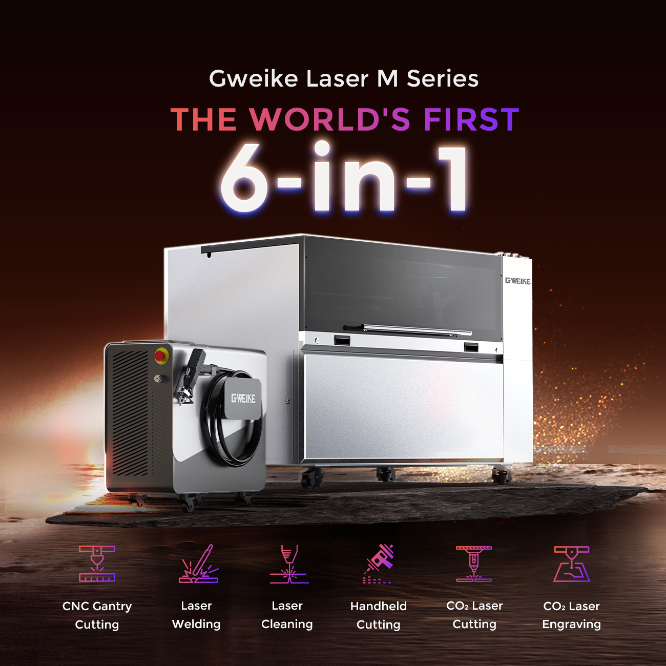 6 in 1 Laser Cutting Machine and Fiber Laser Welding Machine | GWEIKE