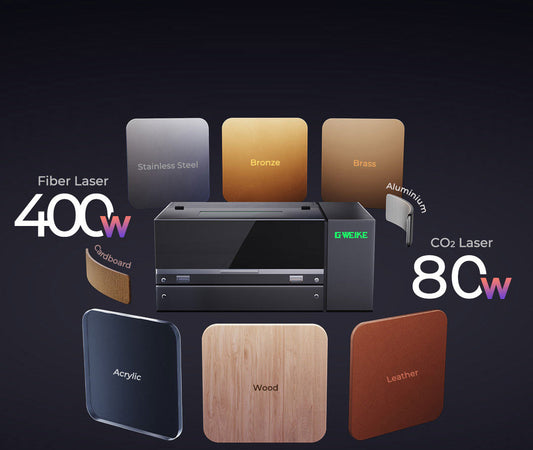 GWEIKE MCore: Desktop 400W Fiber + 80W CO₂ Laser Cutter Explained