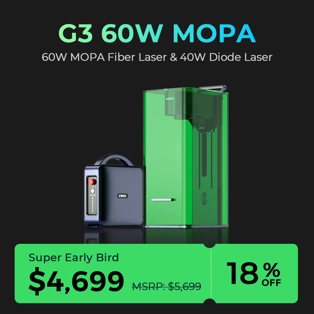 Gweike G3 Dual Laser Engraver Kickstarter Deposit