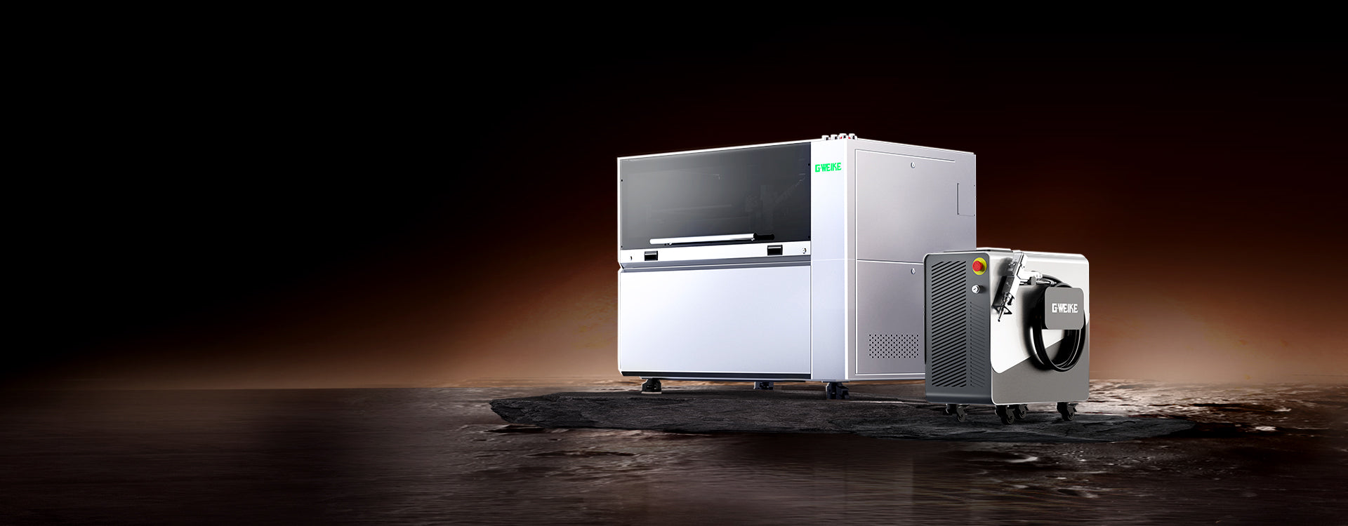 Fiber Laser Cutting + Welding + Cleaning + Handheld Cutting + CO2 Cutting + CO2 Engraving = MultiLase Pro All-in-One Machine 